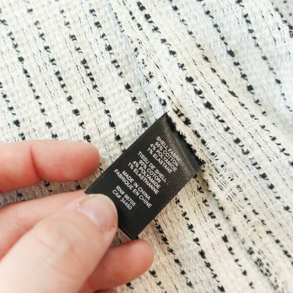 Rebecca Taylor Textured Long Sleeve Open Front Fringe Jacket Size 2 Business - Picture 6 of 10